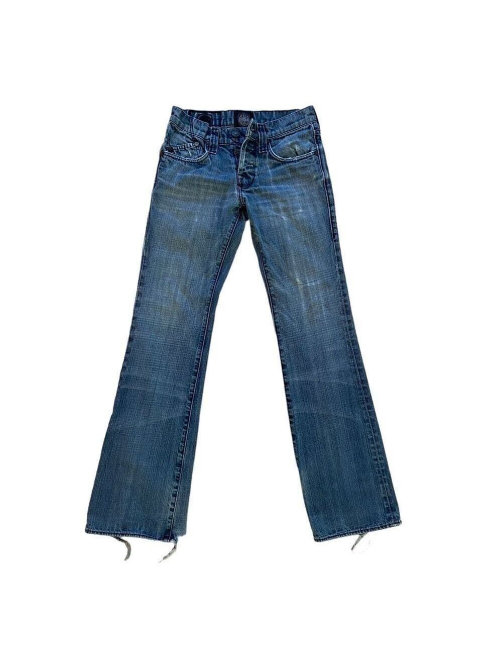 Rock & Republic men jeans button fly low rise distressed denim ripped 28 or 29